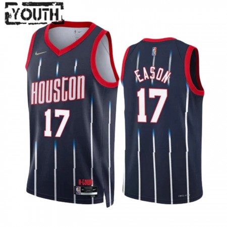 Houston Rockets Tari Eason 17 Nike 2022-23 City Edition Navy Lasten Pelipaidat Swingman